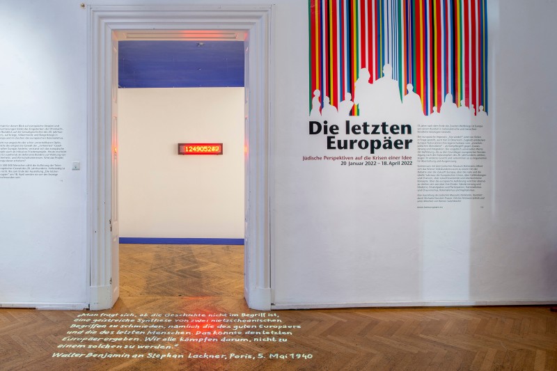 : Die letzten Europäer. Jüdische Perspektiven auf die Krisen einer Idee. Ausstellungsansicht im Volkskundemuseum Wien. Foto: kollektiv fischka / kramar