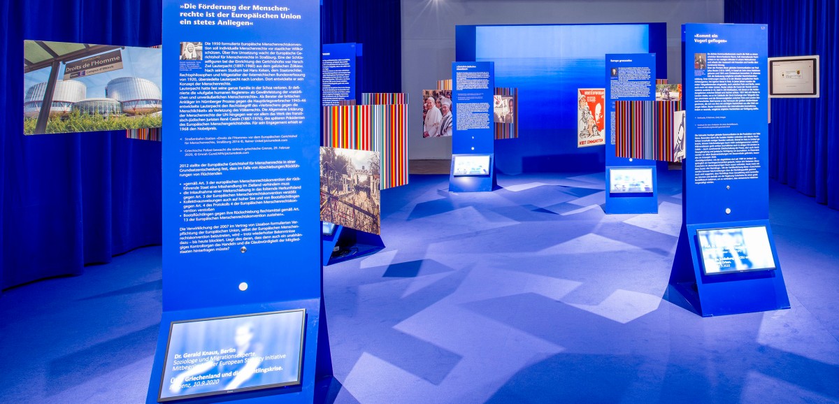 : Die letzten Europäer. Jüdische Perspektiven auf die Krisen einer Idee. Ausstellungsansicht im Volkskundemuseum Wien. Foto: kollektiv fischka / kramar