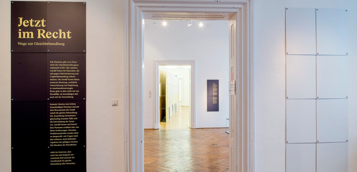 : Ausstellung Jetzt im Recht! Wege zur Gleichbehandlung im Volkskundemuseum Wien Foto: kollektiv fischka/kramar © Volkskundemuseum Wien