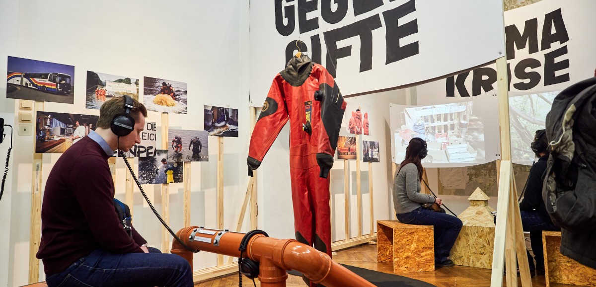 : Ausstellung „Von Zwentendorf zu CO₂. Kämpfe der Umweltbewegung in Österreich" im Volkskundemuseum Wien. Foto © Petra Rautenstrauch/Kollektiv Fischka, Volkskundemuseum Wien