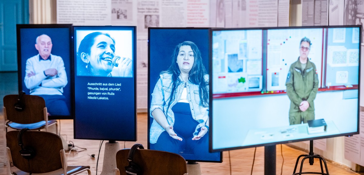 : Ausstellung „Man will uns ans Leben“ Bomben gegen Minderheiten 1993–1996. Foto: Kollektiv Fischka / Kramar © Volkskundemuseum Wien