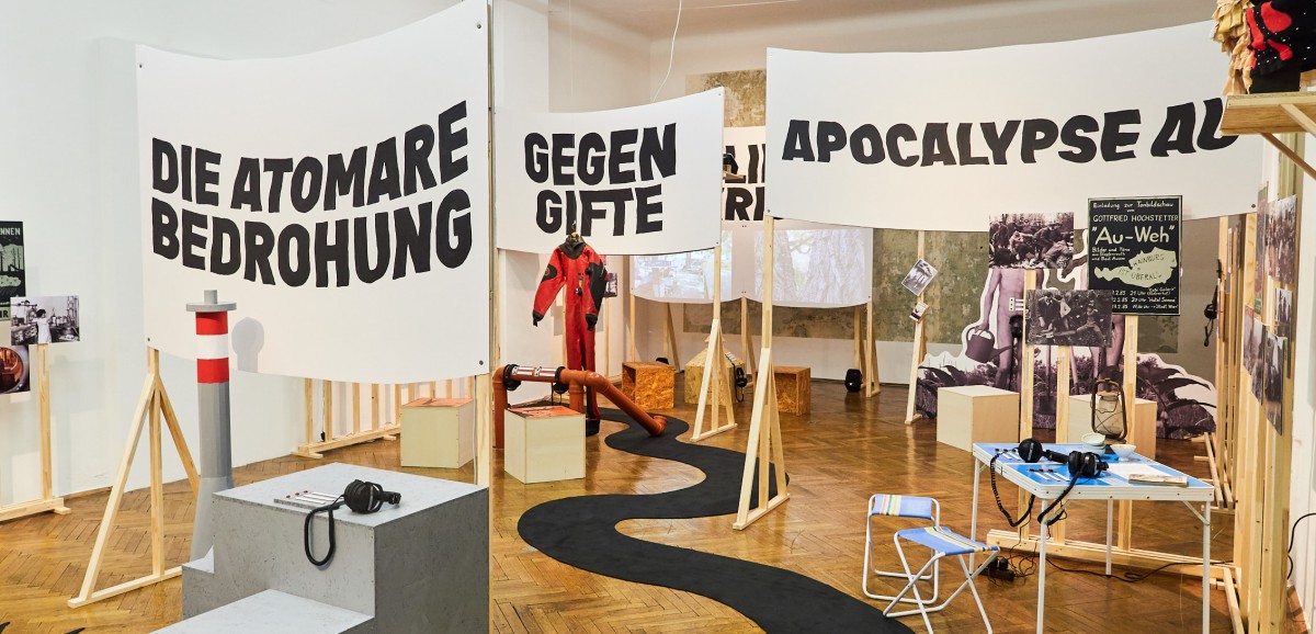 : Ausstellung „Von Zwentendorf zu CO₂. Kämpfe der Umweltbewegung in Österreich" im Volkskundemuseum Wien. Foto © Petra Rautenstrauch/Kollektiv Fischka, Volkskundemuseum Wien