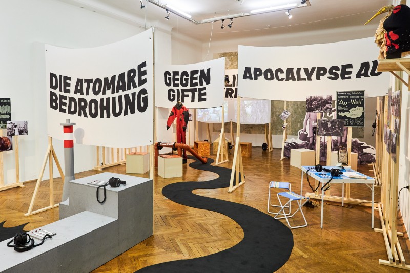 : Ausstellung „Von Zwentendorf zu CO₂. Kämpfe der Umweltbewegung in Österreich" im Volkskundemuseum Wien. Foto © Petra Rautenstrauch/Kollektiv Fischka, Volkskundemuseum Wien