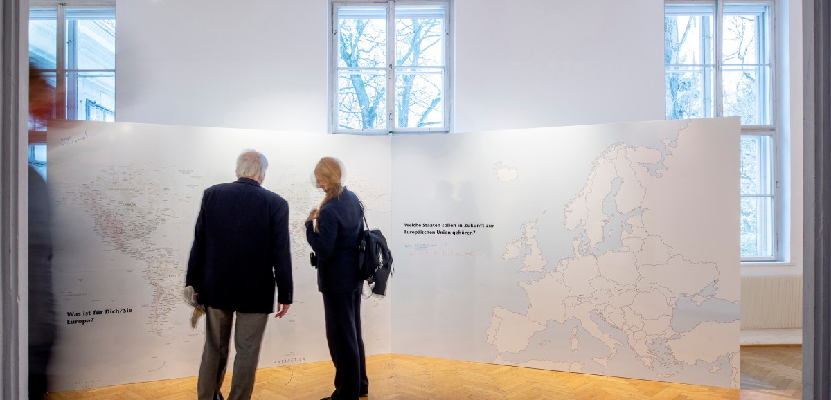 : Die letzten Europäer. Jüdische Perspektiven auf die Krisen einer Idee. Ausstellungsansicht im Volkskundemuseum Wien. Foto: kollektiv fischka / kramar