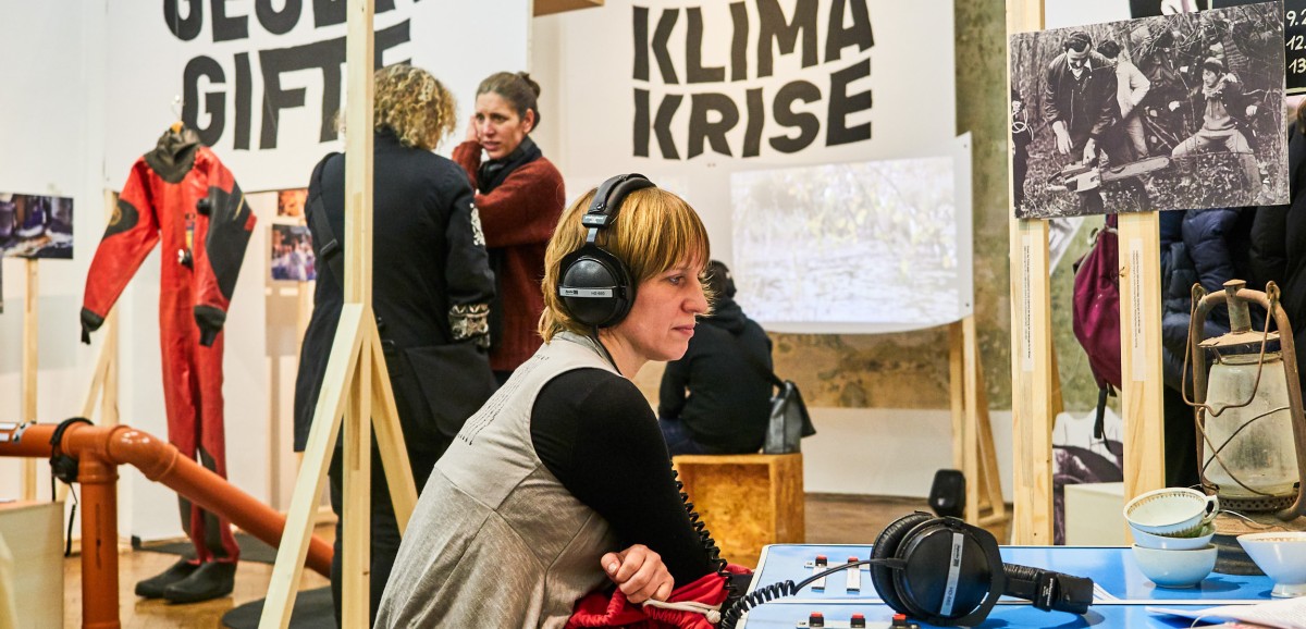 : Ausstellung „Von Zwentendorf zu CO₂. Kämpfe der Umweltbewegung in Österreich" im Volkskundemuseum Wien. Foto © Petra Rautenstrauch/Kollektiv Fischka, Volkskundemuseum Wien